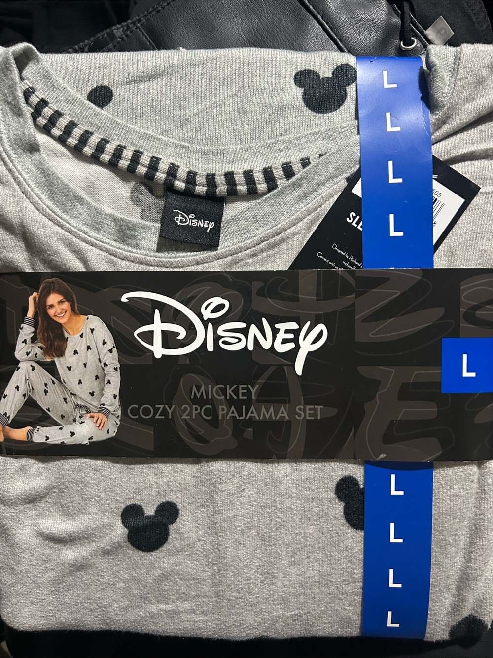 Disney Grey Mickey Mouse 2-Piece Pajama Set - Picture 3 of 4